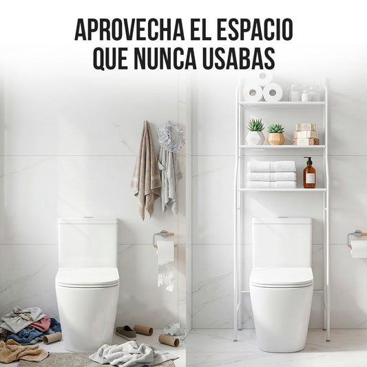 Organizador de Baño Sobre Inodoro de 3 Niveles | Ahorra Espacio