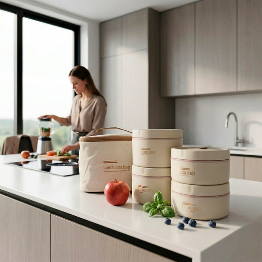 Lonchera Térmica Premium 4 Niveles: Lleva tu comida organizada, fresca y sin derrames a donde quieras