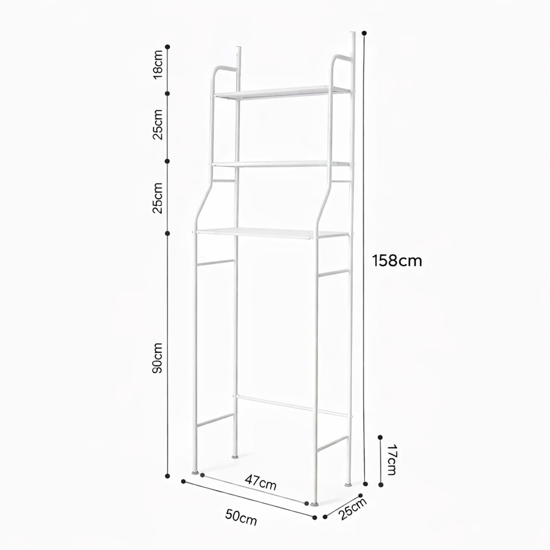 Estante organizador de 3 niveles sobre el inodoro