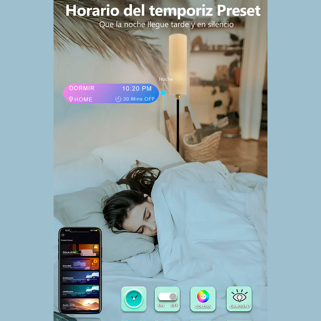 Lampara de pie inteligente: Convierte cualquier espacio en un ambiente único